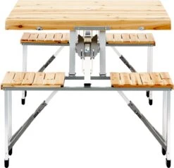 CAMPZ Fir Wood Picknicktafel, Bruin/grijs -Beste Kampeer Winkel 1200x1158