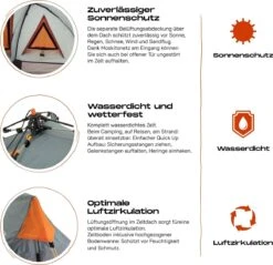 Where Tomorrow Solo Tent Pop Up 225X100X57 Cm - Grijs - 1 Persoons -Beste Kampeer Winkel 1200x1162 4