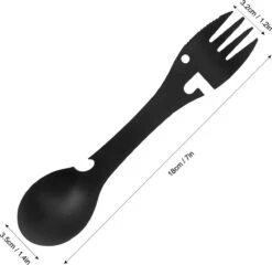 Luverno® - Spork - Incl. Bescherm Hoes - RVS - Bestek To Go - Reisbestek - Keukengadget - 5 In 1 Camping Bestek - Zwart -Beste Kampeer Winkel 1200x1164 7