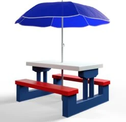 Merkloos Kinder Picknicktafel Met Parasol - Blauw 18 Merkloos Kinder Picknicktafel Met Parasol - Blauw -Beste Kampeer Winkel 1200x1167