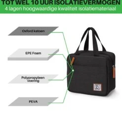 Brisby 4 Laags Geïsoleerde Koeltas - Lunchtas 4 Liter - Zwart -Beste Kampeer Winkel 1200x1170 5