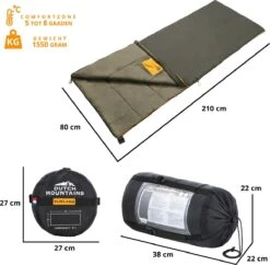 Dutch Mountains Slaapzak Vlieland XL - Grote Katoenen 210 X 80cm Lichtgewicht - Incl. Tasje En Tochtstrip -Comfortzone: 5-8 Graden- -Beste Kampeer Winkel 1200x1178 9