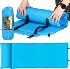 Springos Slaapmat | Zelfopblazend | 186 Cm | Inclusief Hoes & Hoofdkussen | Lichtblauw -Beste Kampeer Winkel 1200x1180 11