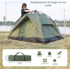 Sens Design Pop Up Tent - Tent - 2-3 Personen -Beste Kampeer Winkel 1200x1180 8