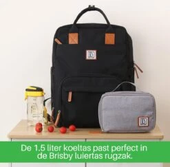 Brisby 4 Laags Geïsoleerde Koeltas - Lunchtas 1.5 Liter - Lichtgrijs -Beste Kampeer Winkel 1200x1181 1