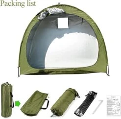 Merkloos Fietstent, Beschermhoes Fietsenschuur, Tent Voor Camping In De Open Lucht-groen 200*80*165CM -Beste Kampeer Winkel 1200x1182 11