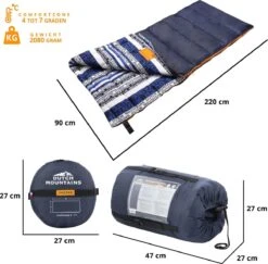 Dutch Mountains Slaapzak Goeree XL - Extra Groot 220x90cm - Katoenen Binnenkant - Aanritsbaar - Tochtstrip En Compressiehoes -Beste Kampeer Winkel 1200x1182 7