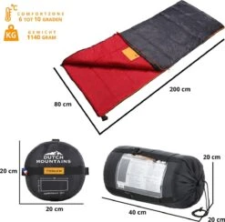 Dutch Mountains Slaapzak Tholen - 200 X 80cm - Aanritsbaar - Slechts 1140 Gram – Polyester - Tochtstrip En Compressiehoes -Beste Kampeer Winkel 1200x1184 5
