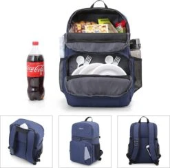 Koeltas Rugzak (28L) - 16 Blikjes - Lunchtas Voor Dames En Heren - Picknicktas - Blauw -Beste Kampeer Winkel 1200x1185 2