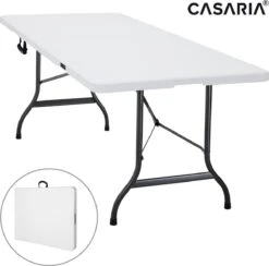 Casaria Tuintafel Opvouwbaar – Met Draaggreep 220x70 Cm – Wit -Beste Kampeer Winkel 1200x1187 1