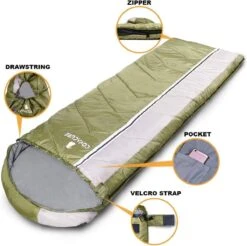 COVACURE 1.5/0.8kg Slaapzak, 3 Seizoenen Ultra Warm & Lichtgewicht Slaapzak Voor Volwassenen, Envelop Compacte Outdoor Slaapzakken Met Draagbare Compressie Tas Voor Camping, Rugzakken, Wandelen... -Beste Kampeer Winkel 1200x1193 1