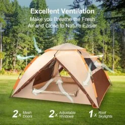 Merkloos Kamping Tent / Absolutely Waterproof, Lightweight Camping Tent With - Tent Ideal For Camping In The Garden, Dome Tent, -Beste Kampeer Winkel 1200x1200 1029