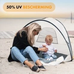 Deryan Luxe Pop Up Strandtent - Anti-UV 50+ - Cream -Beste Kampeer Winkel 1200x1200 1050