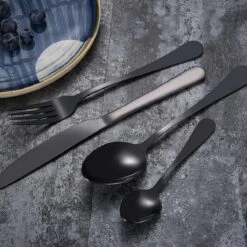 SMILON Bestekset In Koffer Zwart - 16 Delig Messen Vorken Lepels Voor 4 Personen - Camping - Ideaal Voor Reizen, Kamperen, Thuis -Beste Kampeer Winkel 1200x1200 1132