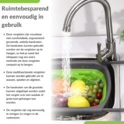 Buxibo - 3-Delige Keuken Vergiet Set Inklapbaar Groen/Grijs -Beste Kampeer Winkel 1200x1200 1150