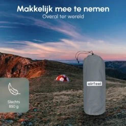 AirFeel Opblaasbaar Slaapmatje - Ingebouwde Pomp En Kussen - Lichtgewicht - 196 X 60 X 6cm - Gray -Beste Kampeer Winkel 1200x1200 1189