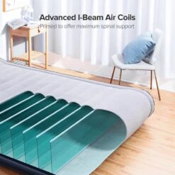 Sable Luxe Queen Size 2 Persoons Luchtmatras Met Ingebouwd Kussen, Opblaasbaar Luchtbed Met Ingebouwde Elektrische Pomp Voor Kamperen, Reizen Of Overnachtende Gasten Of Festival -Beste Kampeer Winkel 1200x1200 1284