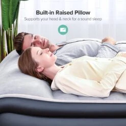 Sable Luxe Queen Size 2 Persoons Luchtmatras Met Ingebouwd Kussen, Opblaasbaar Luchtbed Met Ingebouwde Elektrische Pomp Voor Kamperen, Reizen Of Overnachtende Gasten Of Festival -Beste Kampeer Winkel 1200x1200 1285