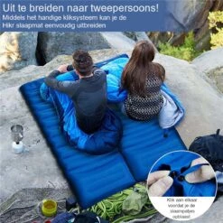 Hikr® Slaapmat 10cm+ Dikte - Comfortabel Luchtmatras - Zelfopblazend Met De Voet - TPU+40D Nylon - Slaapmatje Eenpersoons En Uit Te Breiden Tot Tweepersoons - Slaapmat Met Ingebouwde Pomp -Beste Kampeer Winkel 1200x1200 1297