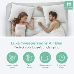 LifeGoods Luchtbed - 2 Persoons - Met Ingebouwde Pomp - Incl. Draagtas En Reparatiekit -Beste Kampeer Winkel 1200x1200 1328