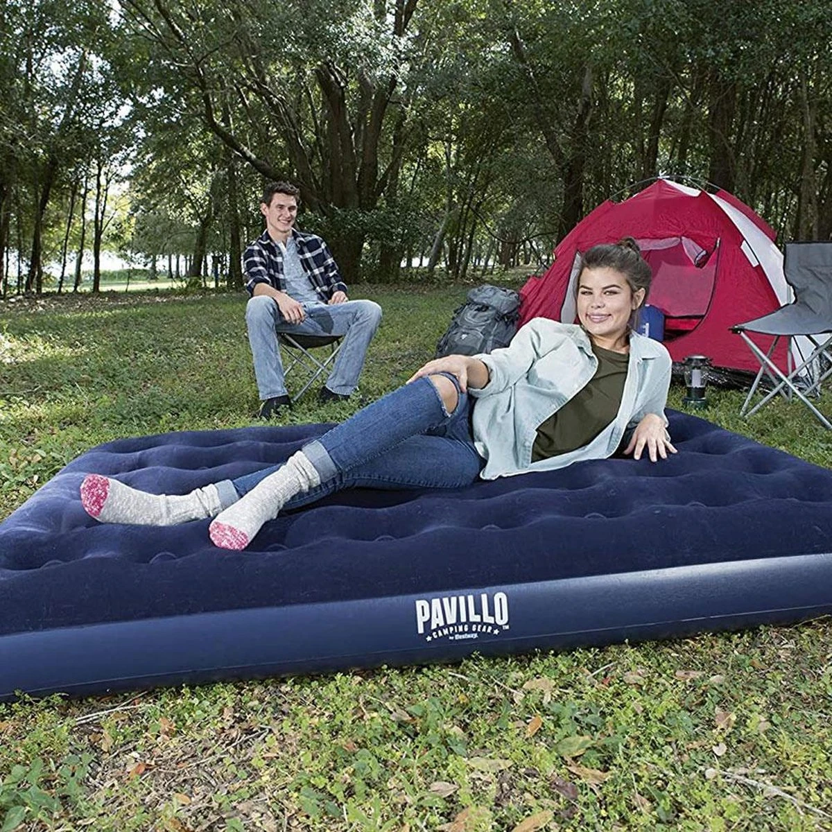 Pavillo Queen Luchtbed - 2-Persoons - Blauw - 203 X 152 X 22 Cm 15 Pavillo Queen Luchtbed - 2-Persoons - Blauw - 203 X 152 X 22 Cm - Afbeelding 13