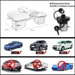 Merkloos Auto Reizen Opblaasbare Matras Luchtbed Camping Universele SUV Achterbank Couch (Grijs) -Beste Kampeer Winkel 1200x1200 1363