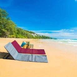 Strandmat Opvouwbaar Met Schouderband - Strandstoel Grijs 145x47x52 -Beste Kampeer Winkel 1200x1200 33