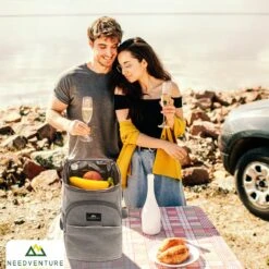 Needventure Koeltas - Lunchtas - Koelrugtas - Picknicktas - 20 Liter - Flessenhouder - Bieropener - Grijs -Beste Kampeer Winkel 1200x1200 339