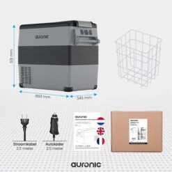 Auronic Elektrische Koelbox - 49.5L - Compressor - 12V En 240V - Grijs -Beste Kampeer Winkel 1200x1200 342