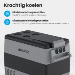 Auronic Elektrische Koelbox - 49.5L - Compressor - 12V En 240V - Grijs -Beste Kampeer Winkel 1200x1200 343