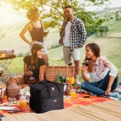 Packaway 4 Laags Geïsoleerde Koeltas - Lunchtas 40 Liter - Zwart -Beste Kampeer Winkel 1200x1200 446