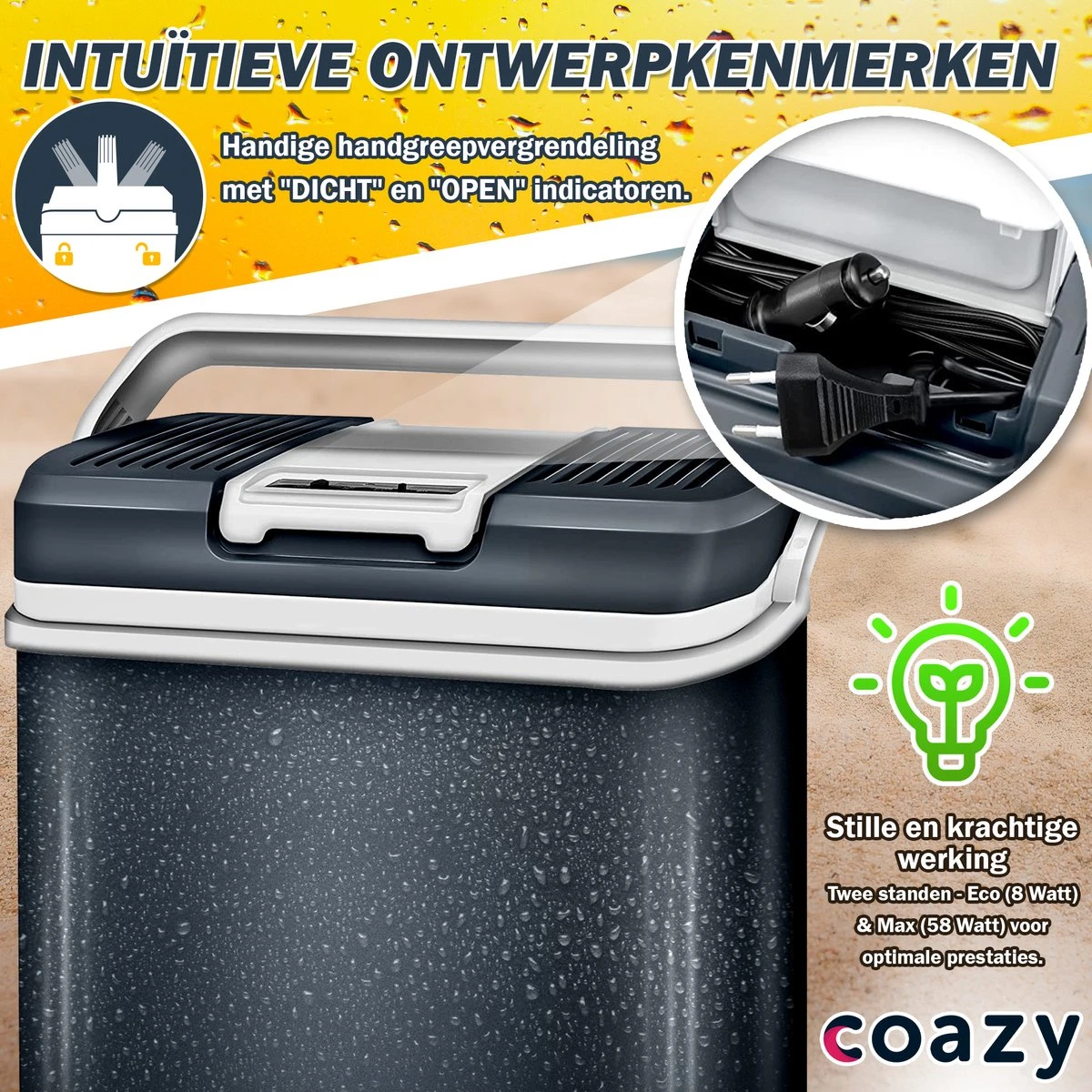 Koelbox 24L Met ECO Modus Voor Auto & Camping - Frigobox Elektrisch 24 Liter Met 12v 230 Volt - Verkoelt En Verwamt - MiniBar - Mini Koelkast 4 Koelbox 24L Met ECO Modus Voor Auto & Camping - Frigobox Elektrisch 24 Liter Met 12v 230 Volt - Verkoelt En Verwamt - MiniBar - Mini Koelkast - Afbeelding 2