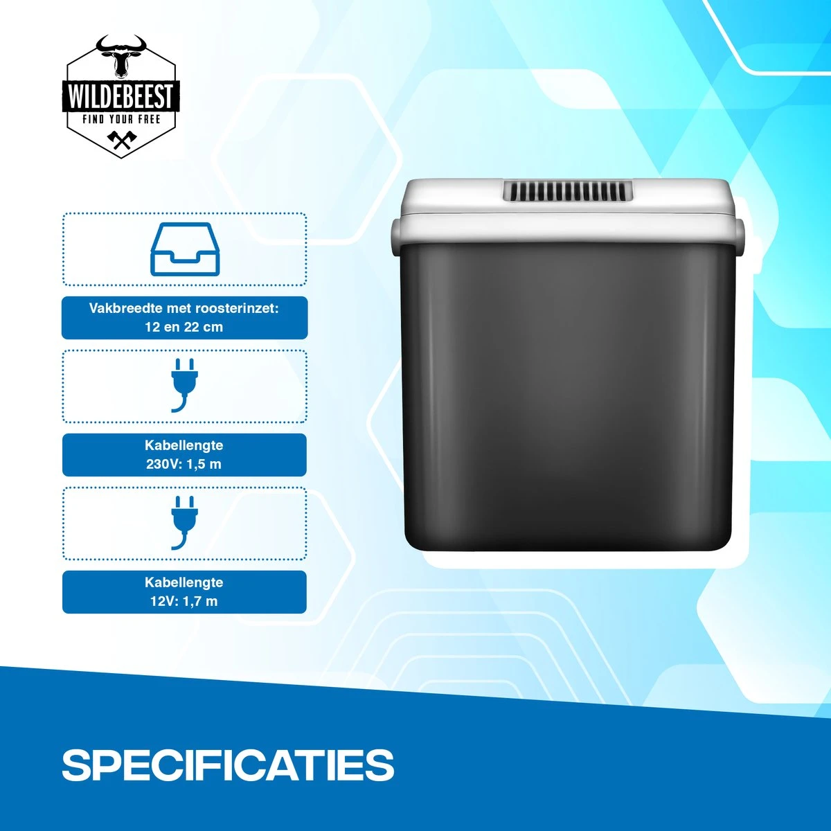 Koelbox Met ECO Modus Voor Auto & Camping Warm En Koud 32L - Frigobox Elektrisch 32 Liter Met 12v 230 Volt - Verkoelt En Verwamt - MiniBar - Mini Koelkast 5 Koelbox Met ECO Modus Voor Auto & Camping Warm En Koud 32L - Frigobox Elektrisch 32 Liter Met 12v 230 Volt - Verkoelt En Verwamt - MiniBar - Mini Koelkast - Afbeelding 3