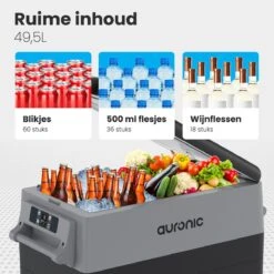 Auronic Elektrische Koelbox - 40.5L - Compressor - 12V En 240V - Grijs -Beste Kampeer Winkel 1200x1200 577