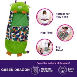 Draak Slaapzak -160 Cms | Kinderslaapzak | Slaapzak Junior | Nappers | Children Sleeping Bag | Kinderen Slaapzak | Super Soft 2 In 1 Fun Pillow &Sleepy For Boys | Draak Slaapzak | Zachte Slaapzak | Knuffel Slaapzak | 2 In 1 Slaapzak | Kinderen -Beste Kampeer Winkel 1200x1200 607
