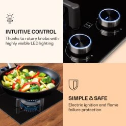 Illuminosa Domino Gaskookplaat 2-pits Sabaf Branders Glaskeramiek -Beste Kampeer Winkel 1200x1200 750