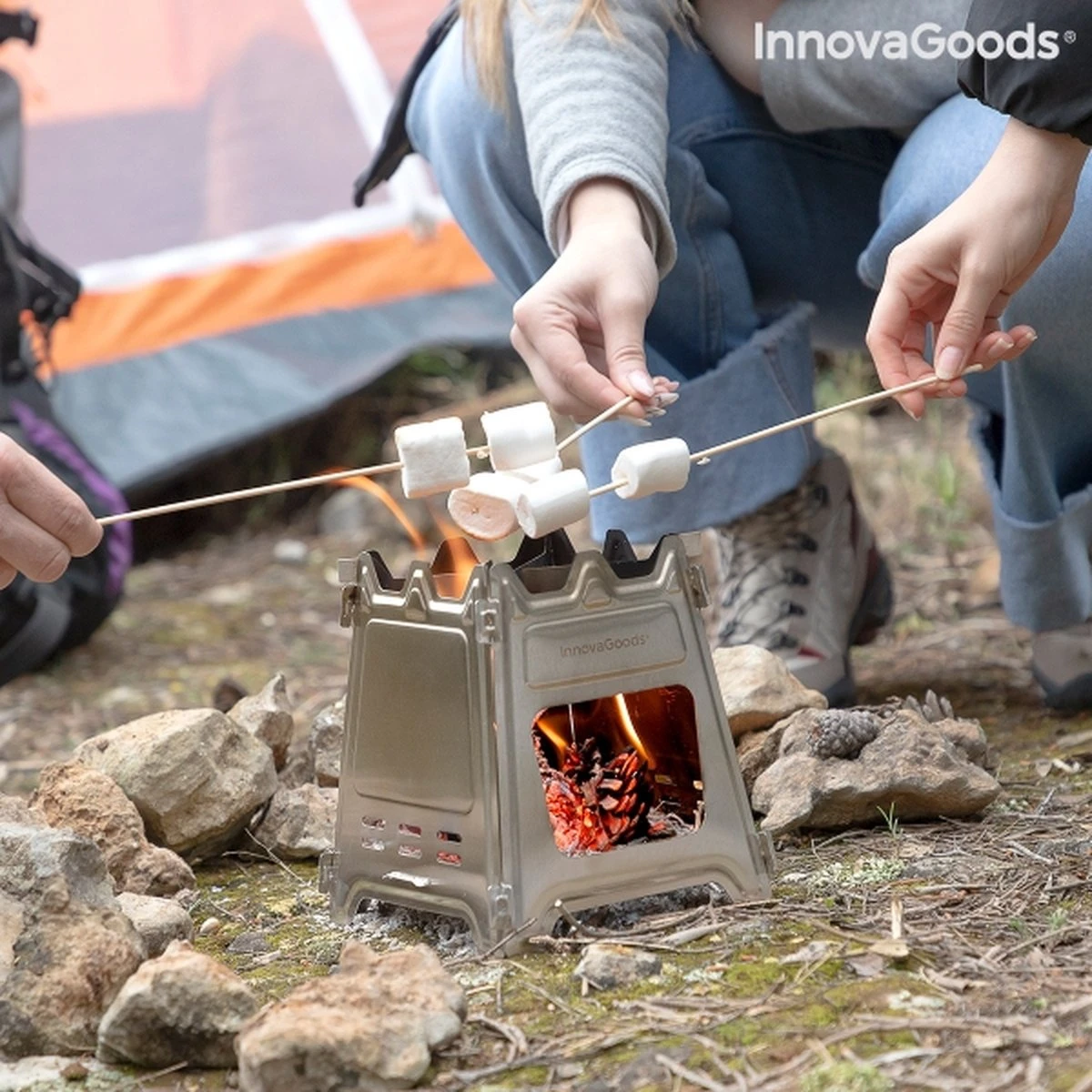 Innovagoods INKLAPBARE STALEN CAMPINGOVEN FLAMET - Camping Oven - Mini Oven - Camping Oventje - Oventje Camping - Mini Oven Vrijstaand - Mini Oventje 10 Innovagoods INKLAPBARE STALEN CAMPINGOVEN FLAMET - Camping Oven - Mini Oven - Camping Oventje - Oventje Camping - Mini Oven Vrijstaand - Mini Oventje - Afbeelding 8