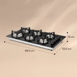Trifecta 6 Gaskookplaat 6-pits Grote, Normale En Extra Glaskeramische Branders -Beste Kampeer Winkel 1200x1200 829