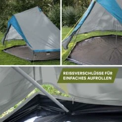 Skandika Tipii II Tent – Tipi-tenten – Teepee – 8 Persoons Campingtent – Muggengaas – 250 Cm Stahoogte – Uitneembare Tentvloer – 3000 Mm Waterkolom – Indische Tent, Partytent, Festivaltent – Outdoor, Camping, Tuin – Kamperen – Grijs/turquoise -Beste Kampeer Winkel 1200x1200 891