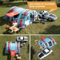 Skandika Gotland Tunneltent Voor 6 Personen, Grote Familietent In Racing-design, Ingenaaide Tentbodem, Waterdicht, 5000 Mm Waterkolom, Slaapcabine Met Scheidingswand, Muggennet (let Op, Komt Met Kleurfouten) -Beste Kampeer Winkel 1200x1200 919