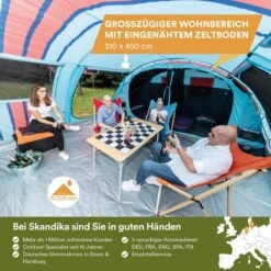 Skandika Gotland Tunneltent Voor 6 Personen, Grote Familietent In Racing-design, Ingenaaide Tentbodem, Waterdicht, 5000 Mm Waterkolom, Slaapcabine Met Scheidingswand, Muggennet (let Op, Komt Met Kleurfouten) -Beste Kampeer Winkel 1200x1200 920