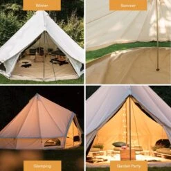 Skandika Tipii 400 Canvas Tent – Tipi-tenten – 8 Persoons Familietent - Campingtent – Muggengaas – 250 Cm Stahoogte – 400 Cm Diameter – 4000 Mm Waterkolom – Indische Tent, Partytent, Festivaltent – Outdoor, Camping, Tuin – Kamperen – Wit -Beste Kampeer Winkel 1200x1200 970