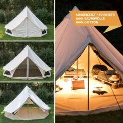 Skandika Tipii 400 Canvas Tent – Tipi-tenten – 8 Persoons Familietent - Campingtent – Muggengaas – 250 Cm Stahoogte – 400 Cm Diameter – 4000 Mm Waterkolom – Indische Tent, Partytent, Festivaltent – Outdoor, Camping, Tuin – Kamperen – Wit -Beste Kampeer Winkel 1200x1200 971