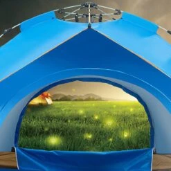 Fish Life Waterdichte Tent - Lichtgewicht Tent - Tent Voor 2-4 Personen - 200*200*140 Cm - Outdoor Camping Tent - Licht Blauw -Beste Kampeer Winkel 1200x1200 977