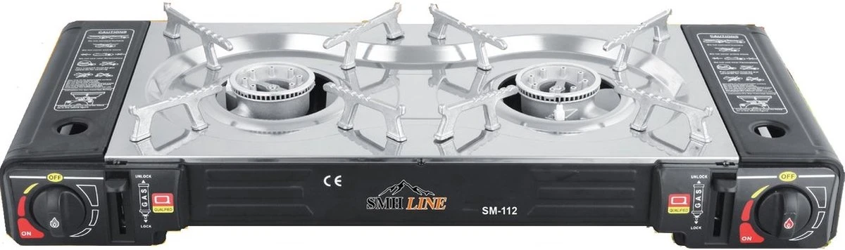 SMH LINE® Dubbele Camping Kooktoestel - 2 Pits - Draagbaar Gasfornuis - 2x 2500W 3 SMH LINE® Dubbele Camping Kooktoestel - 2 Pits - Draagbaar Gasfornuis - 2x 2500W