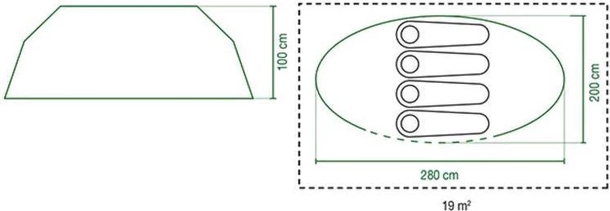 Coleman Galiano 4 Pop-up Tent - 4-Persoons - Blauw/Wit 9 Coleman Galiano 4 Pop-up Tent - 4-Persoons - Blauw/Wit - Afbeelding 7