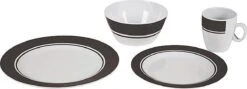 Bo-Camp - Servies - Classic - 16-Delig - Wit/Grijs -Beste Kampeer Winkel 1200x431 1
