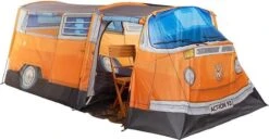 Merkloos Volkswagen Bus Tent - Oranje - 4 Persoons -Beste Kampeer Winkel 1200x627 5