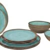 Bo-Camp Servies Halo - 12 Delig Melamine - Aqua -Beste Kampeer Winkel 1200x643 1