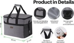 Packaway 4 Laags Geïsoleerde Koeltas - Lunchtas 30 Liter - Grijs -Beste Kampeer Winkel 1200x699